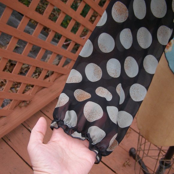 NEW RARE Patrizia Pepe Silk Blouse size L 10 Unique print - Picture 4 of 15